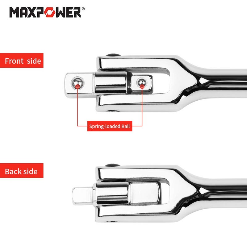MAXPOWER 1/2-Inch and 3/8-Inch Drive Dual-drive 24-Inch Breaker Bar Flex Handle - Image 2